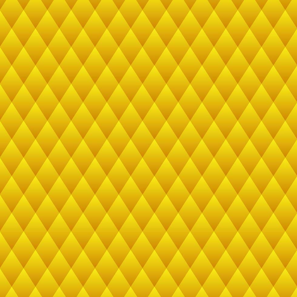 Yellow upholstery leather texture background. Gradient rhombuse seamless pattern. vector