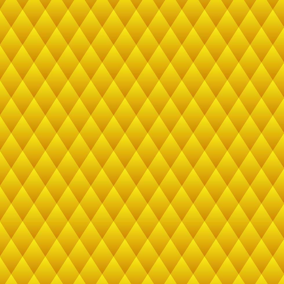 Yellow upholstery leather texture background. Gradient rhombuse seamless pattern. vector