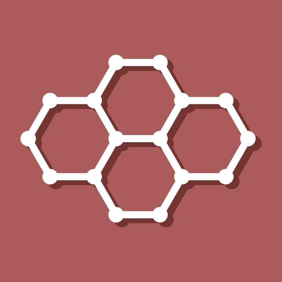 Hexagon molecule biology badge logo vector