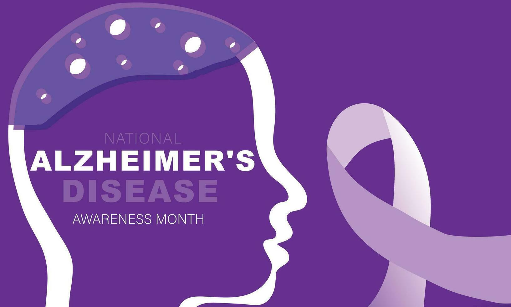 National alzheimer's disease awareness month. background, banner, card, poster, template. Vector illustration.