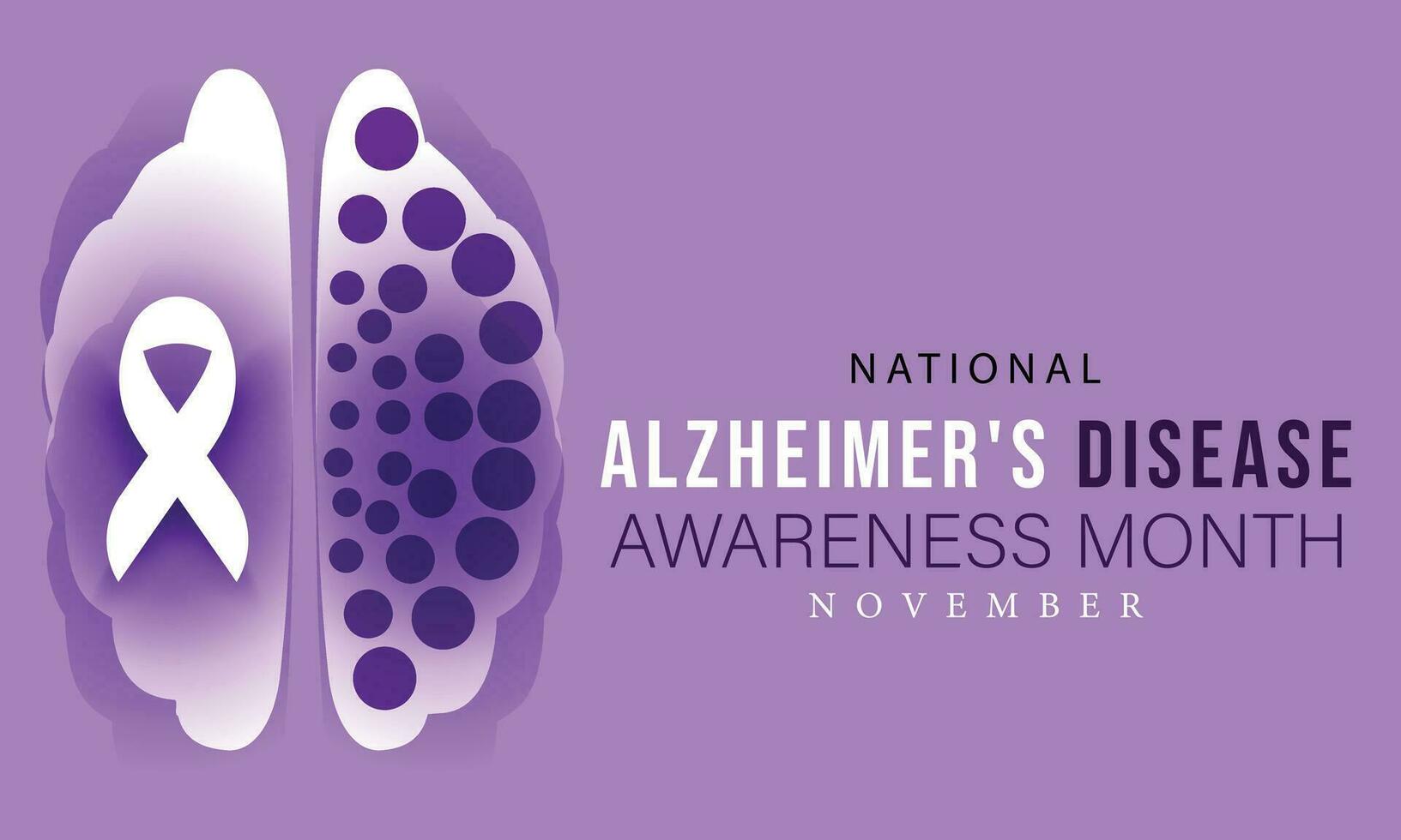 National alzheimer's disease awareness month. background, banner, card, poster, template. Vector illustration.