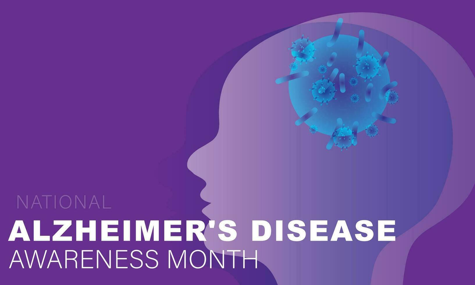 National alzheimer's disease awareness month. background, banner, card, poster, template. Vector illustration.