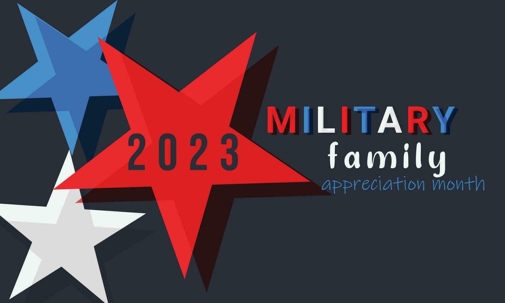 Military family appreciation month. background, banner, card, poster, template. Vector illustration.