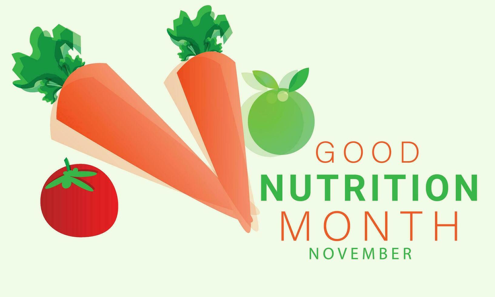 Good Nutrition month. background, banner, card, poster, template. Vector illustration.