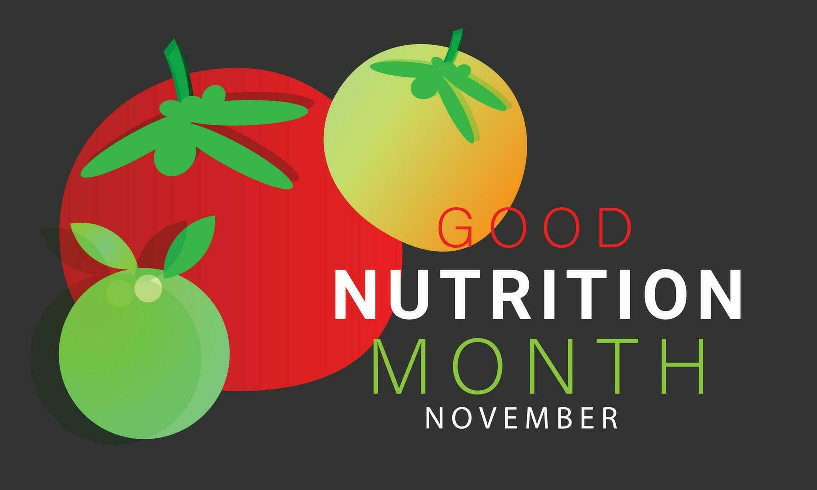 Good Nutrition month. background, banner, card, poster, template. Vector illustration.