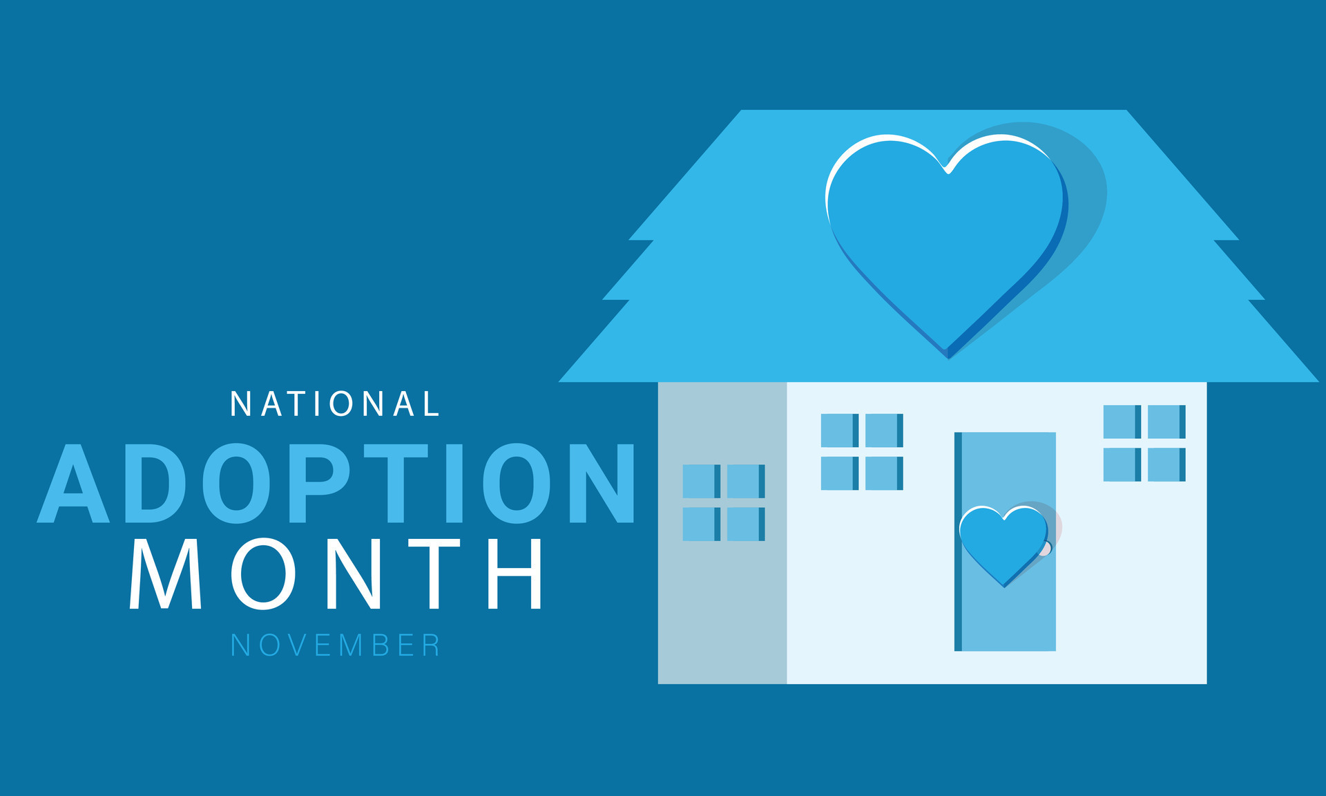 National Adoption month. background, banner, card, poster, template