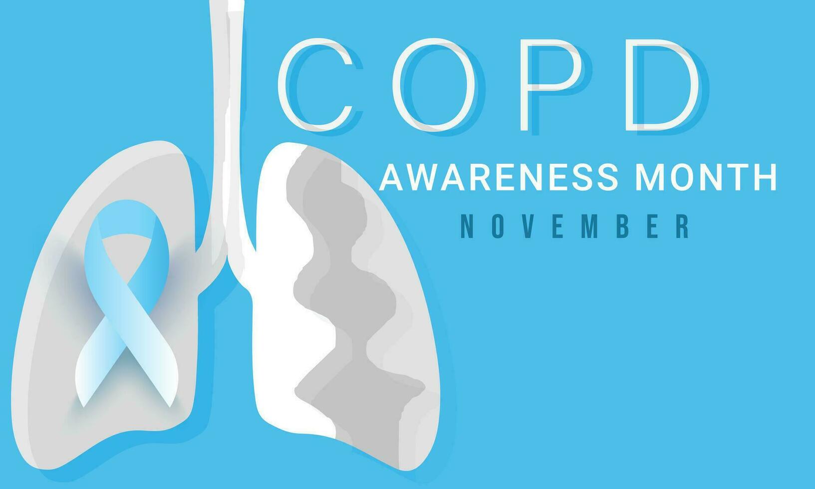 National COPD Awareness month. background, banner, card, poster, template. Vector illustration.