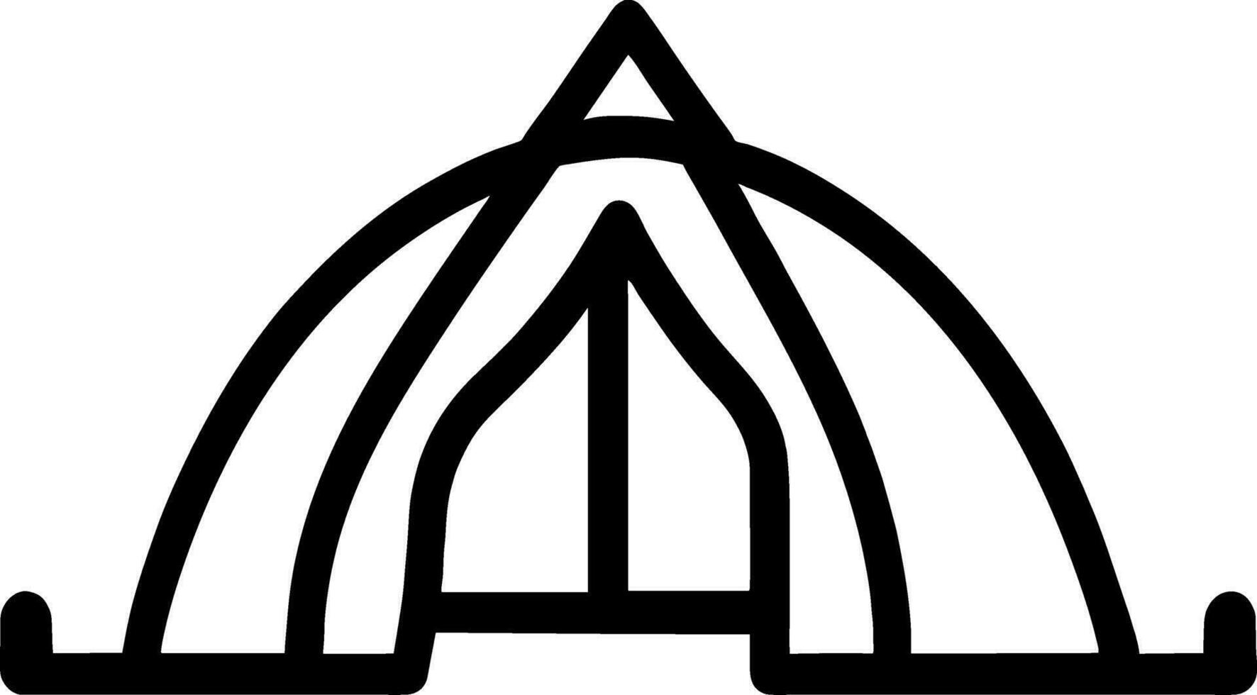 vector illustration of tent icon