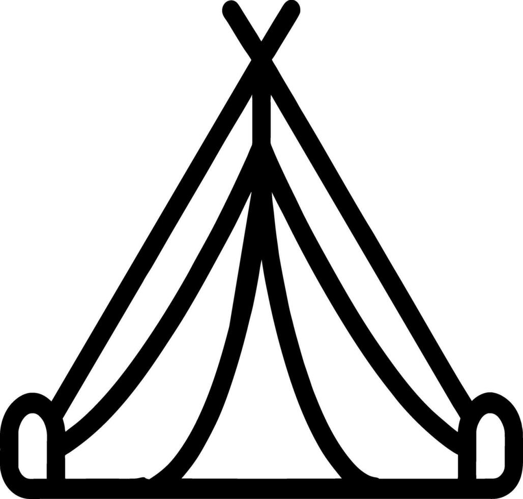 vector illustration of tent icon