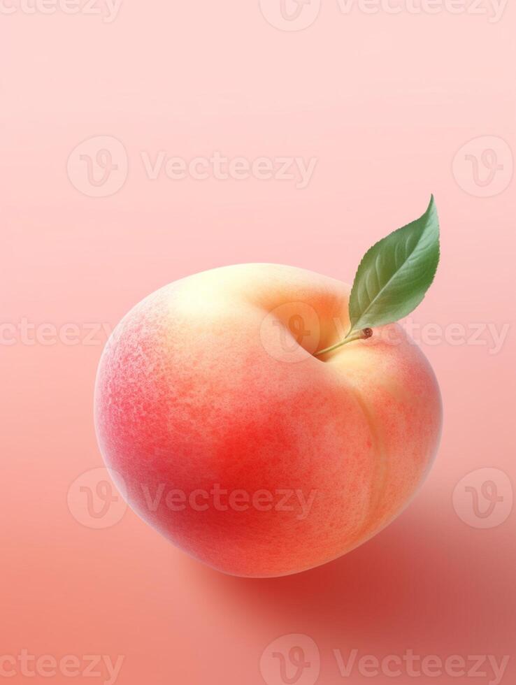 Peach fruit background. AI Generated photo