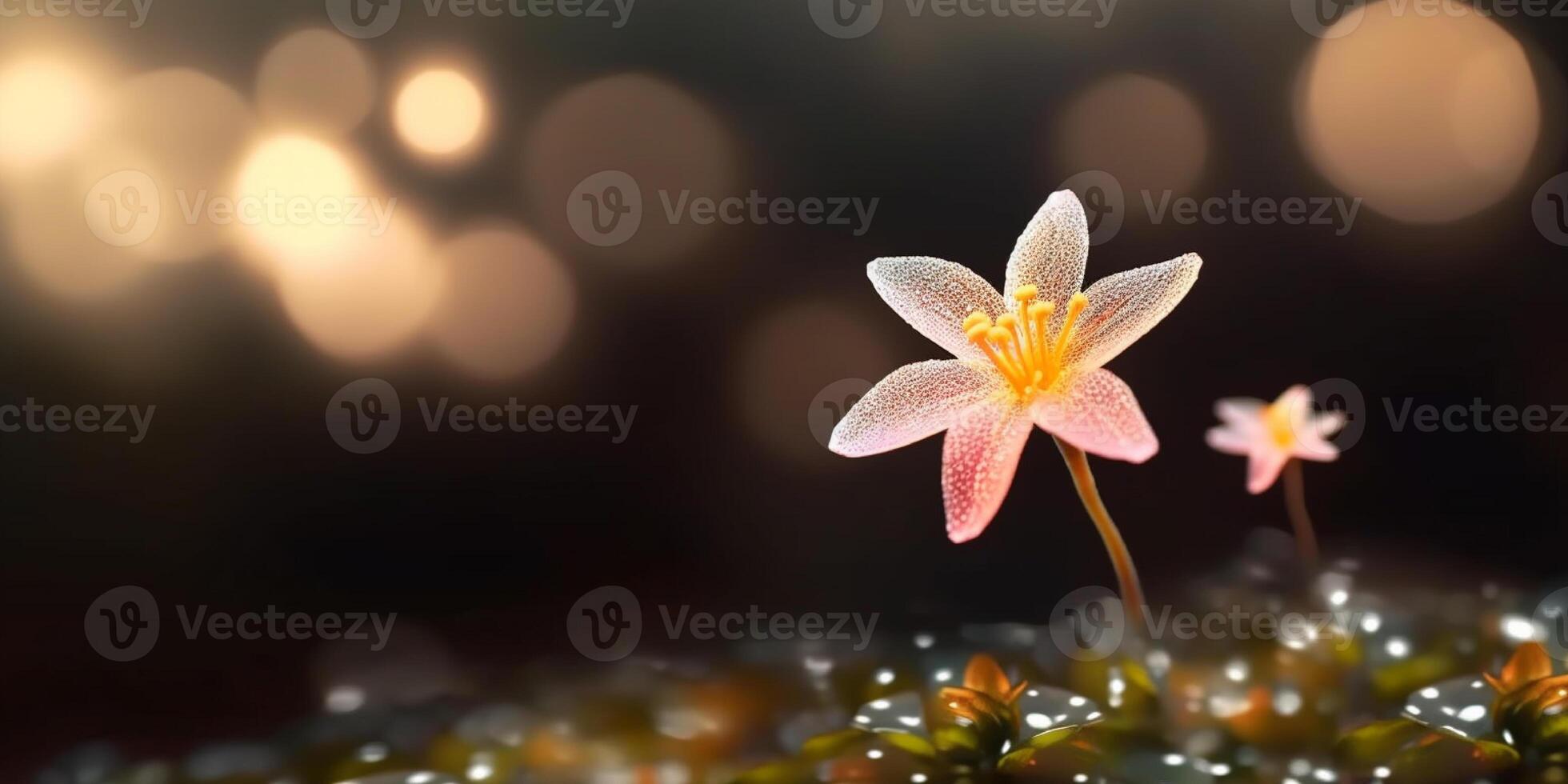 Captivating star of bethleme Flower on Beautiful Blurred Background, photo