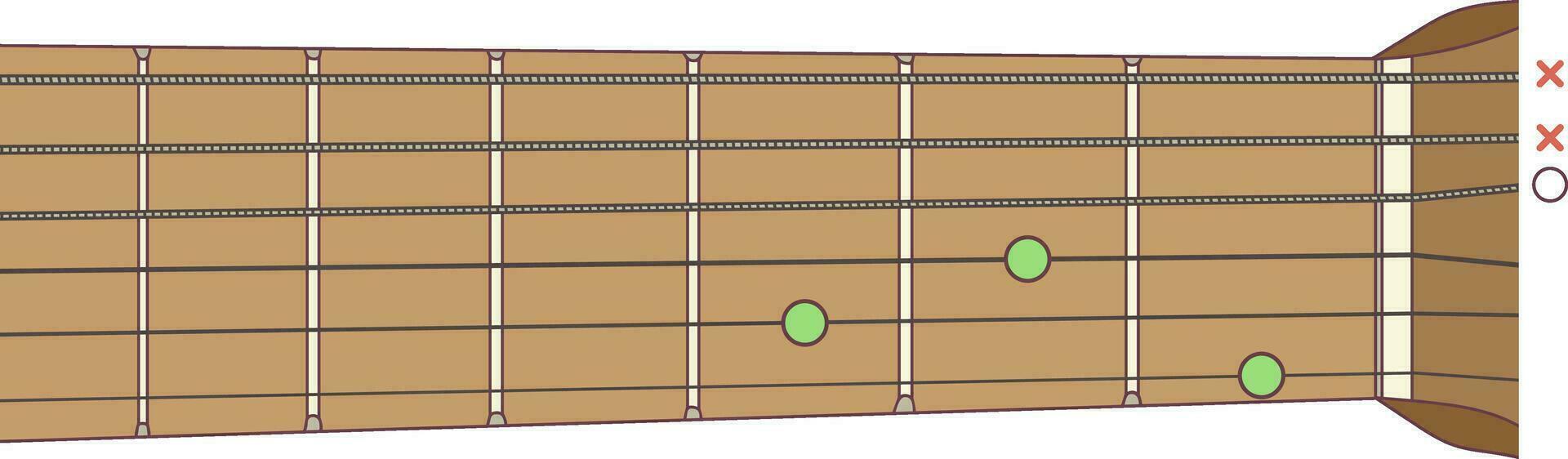 Dm Chord on Guitar vector