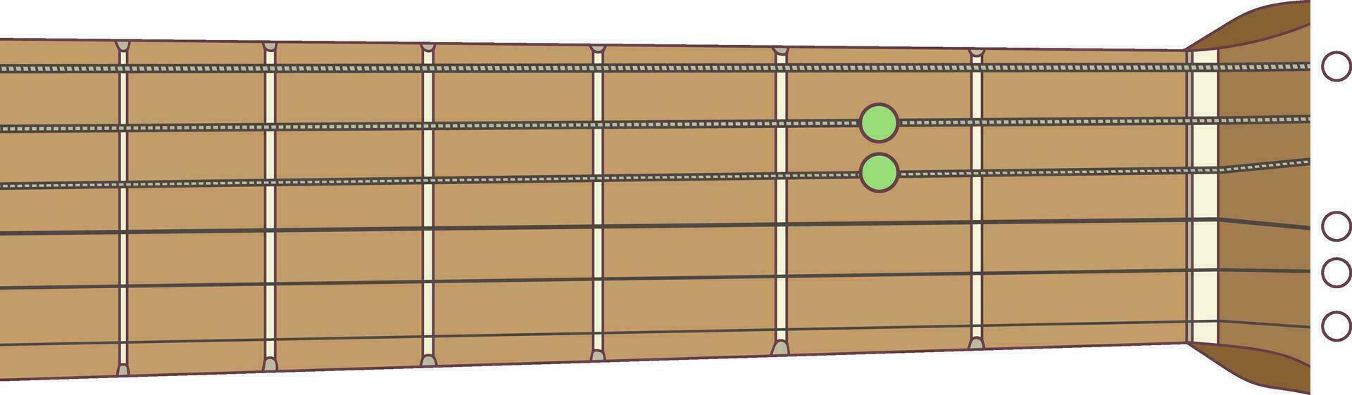 Em Chord on Guitar vector