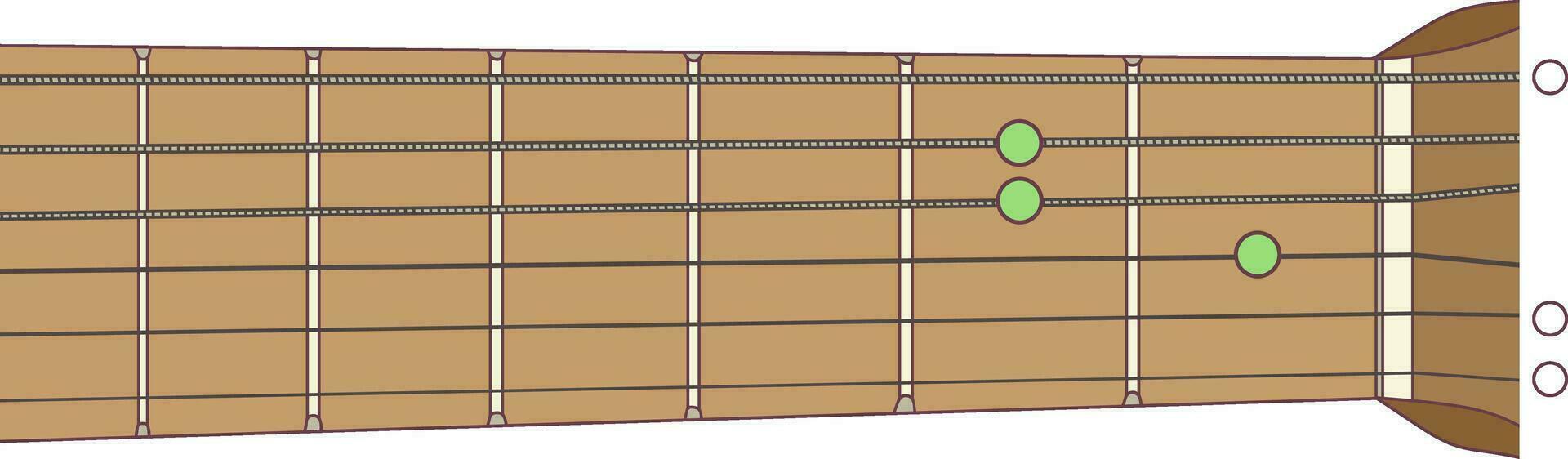 E Chord on Guitar vector