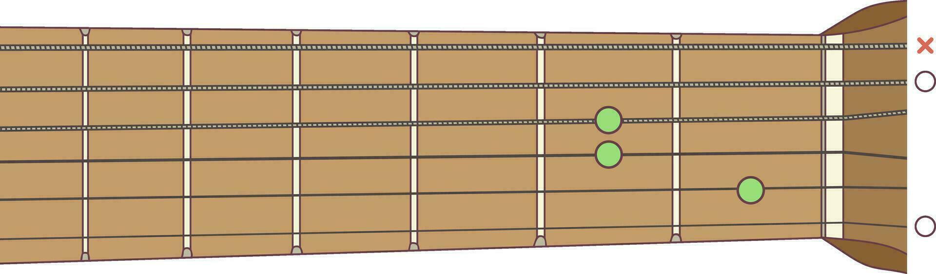 Am Chord on Guitar vector