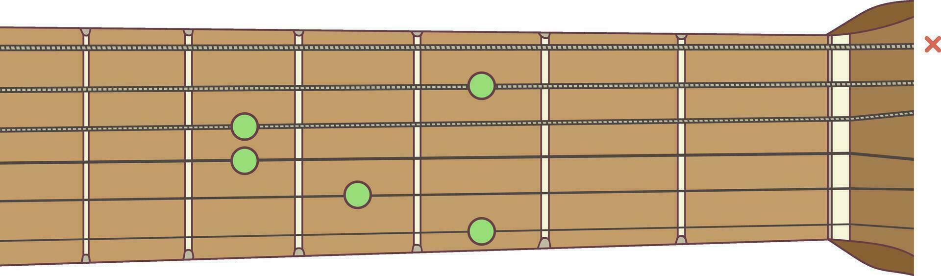 Cm Chord on Guitar vector