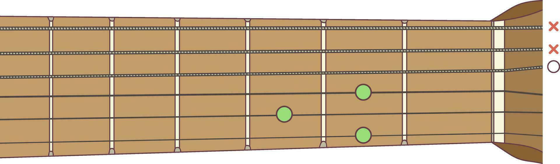 D Chord on Guitar vector