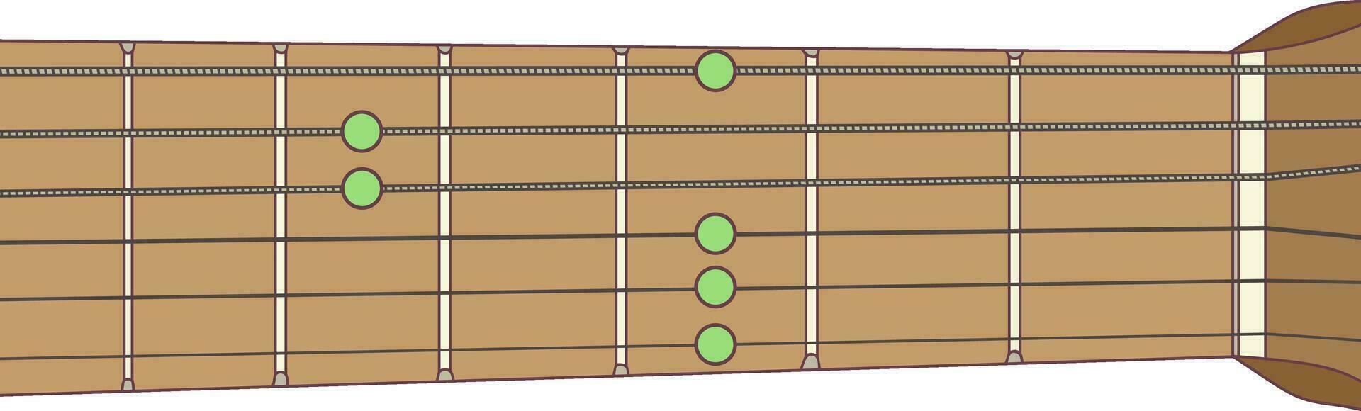 Gm Chord on Guitar vector