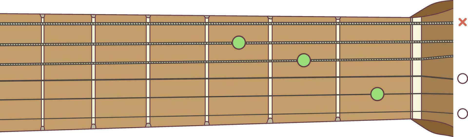 C Chord on Guitar vector