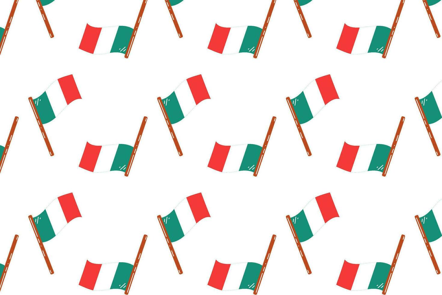 Green, white, red Mexican flag background isolated on a white background. Independence and the Revolution of Mexico. Mexican flag pattern, a seamless pattern of a Mexican symbol. vector
