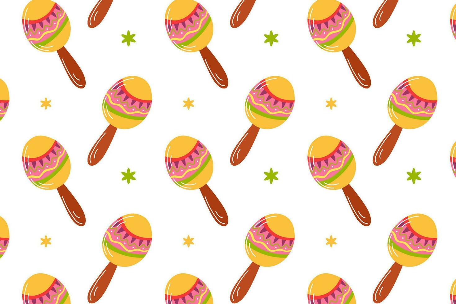 Maracas music, Mexican traditions, background isolated on a white background. Mexican pattern, seamless maracas pattern. vector