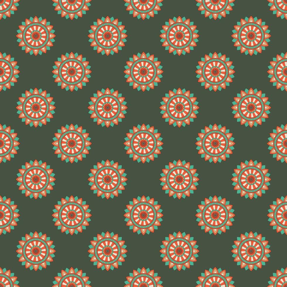 Seamless pattern with mandala ornament. vector