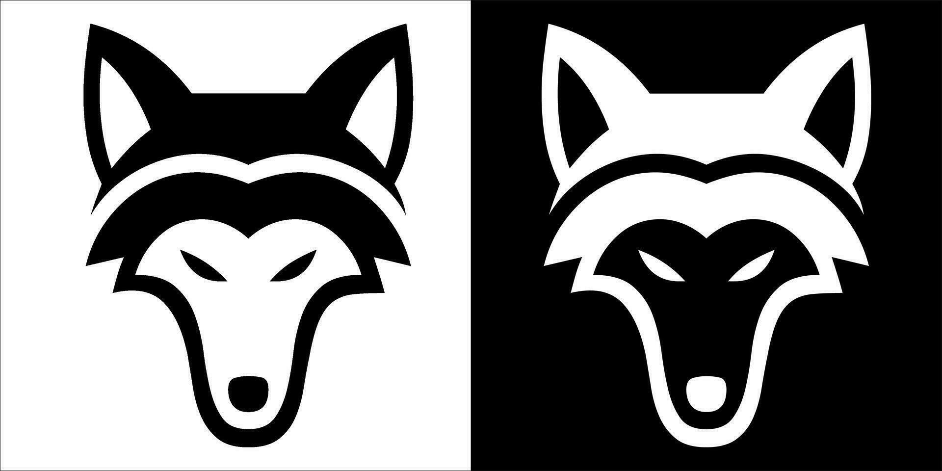 illustration, vector graphic of wolves icon