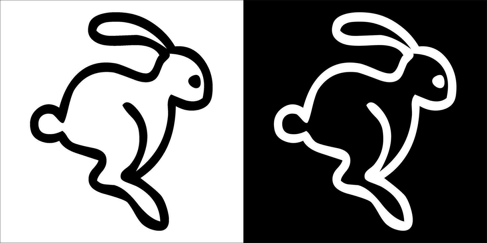 illustration, vector graphic of rabbit icon