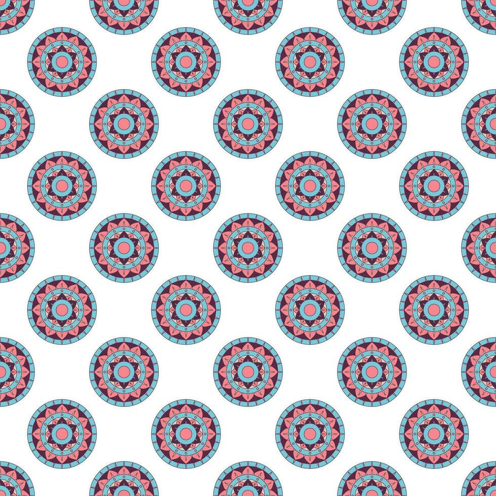 Indian pattern arabic mandala seamless pattern. vector