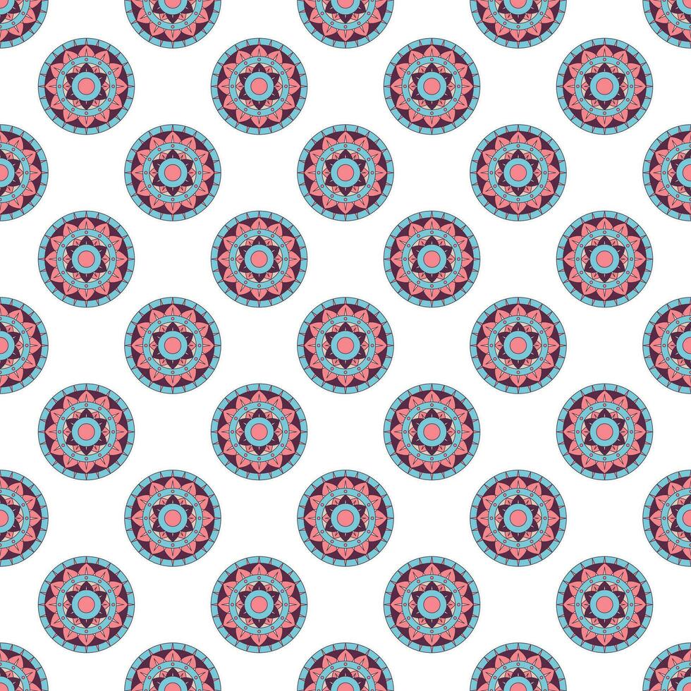 Indian pattern arabic mandala seamless pattern. vector