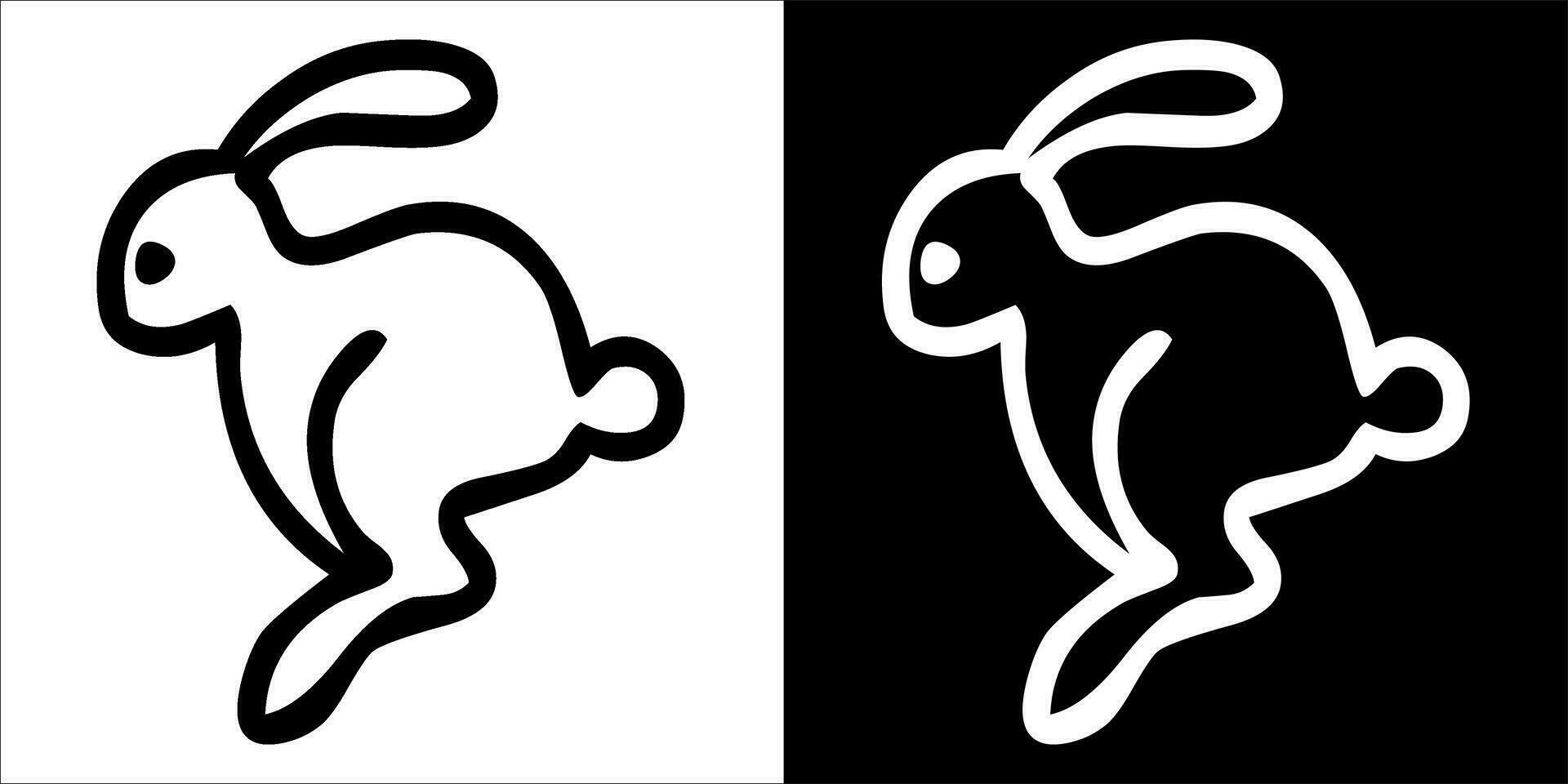 illustration, vector graphic of rabbit icon