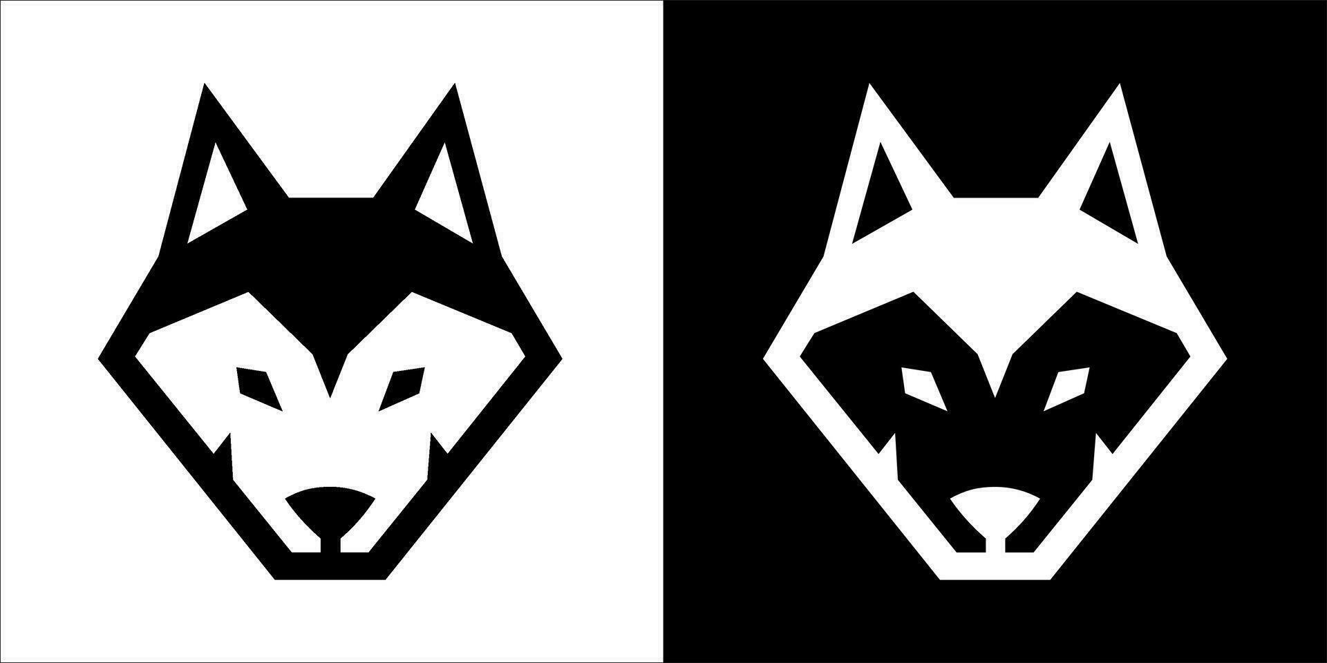 illustration, vector graphic of wolves icon