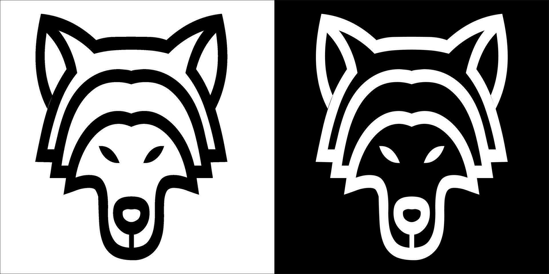 illustration, vector graphic of wolves icon