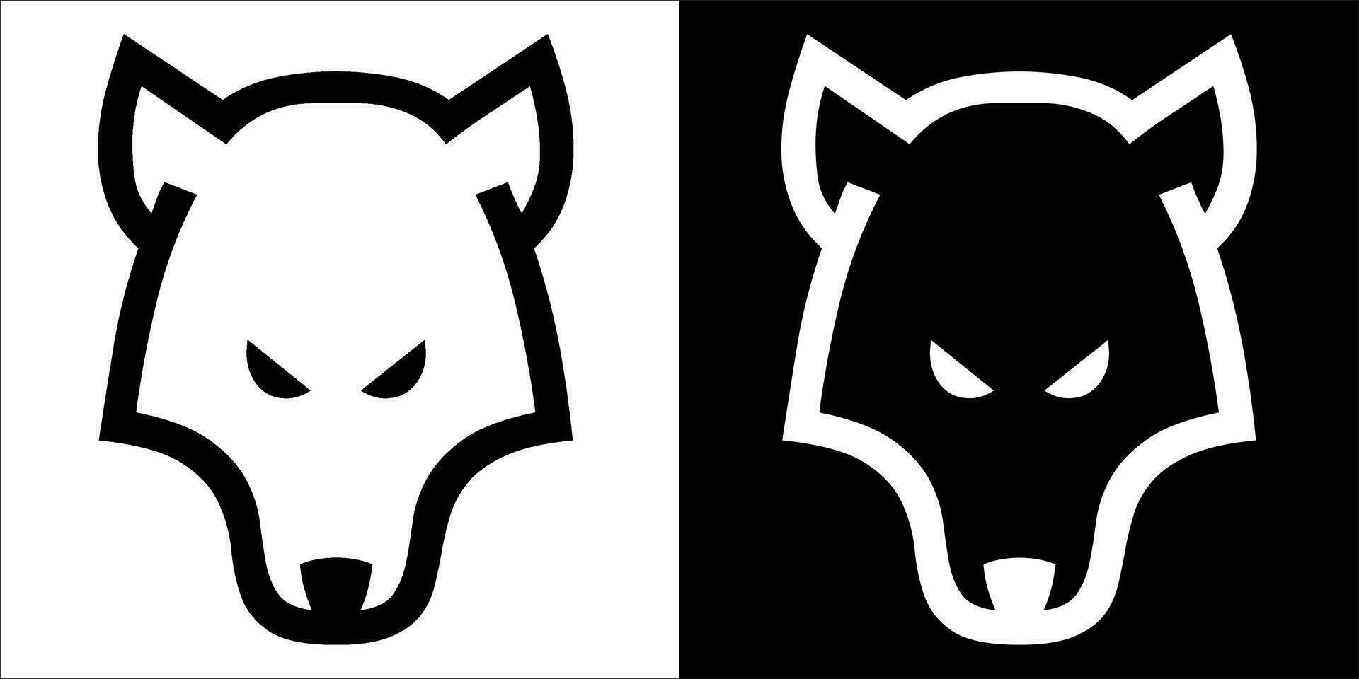 illustration, vector graphic of wolves icon