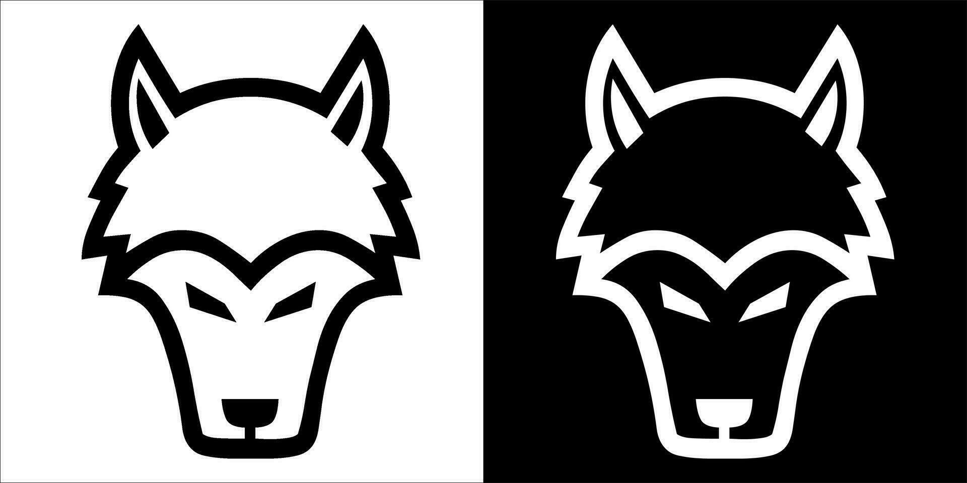 illustration, vector graphic of wolves icon