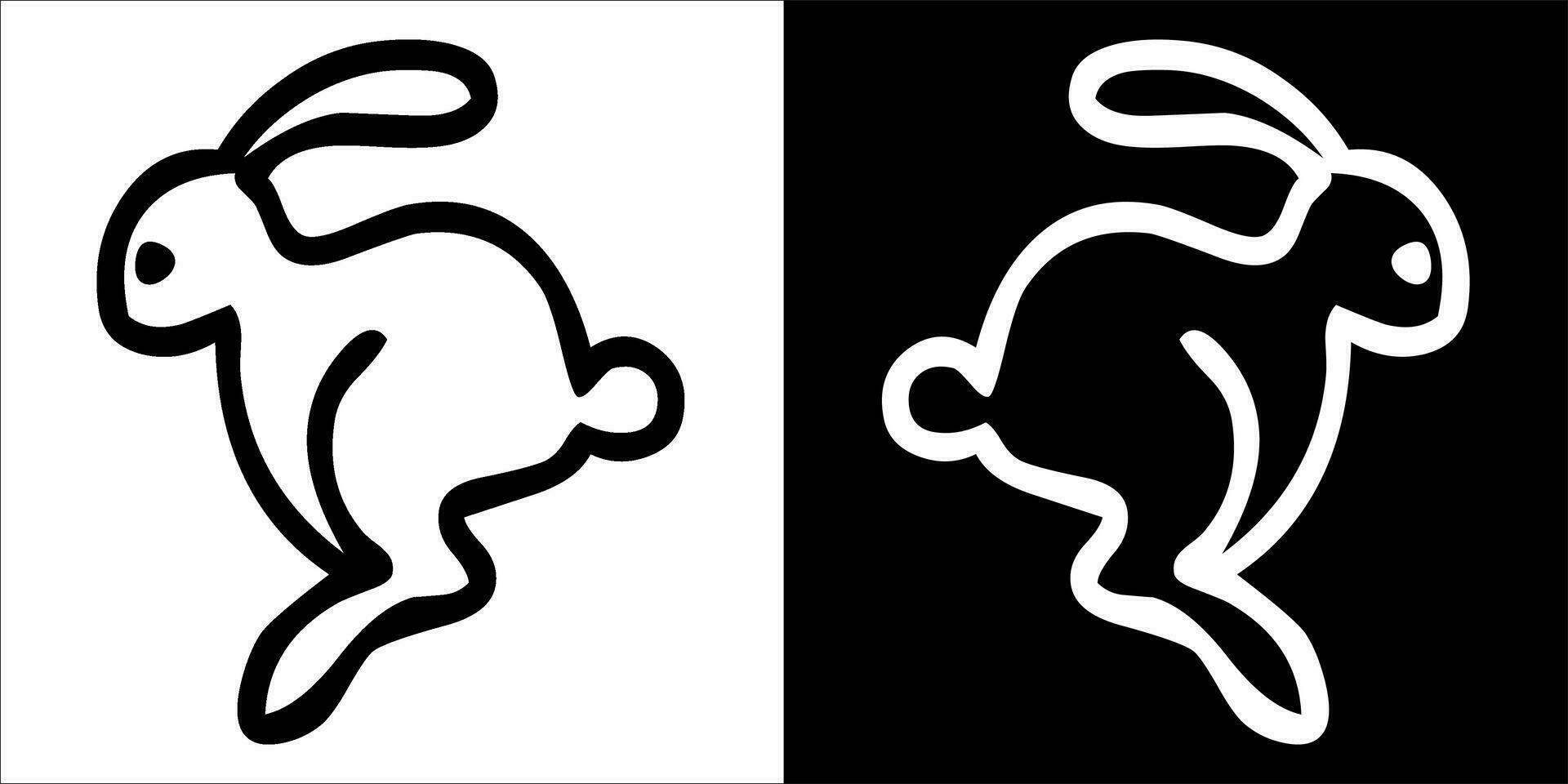 illustration, vector graphic of rabbit icon