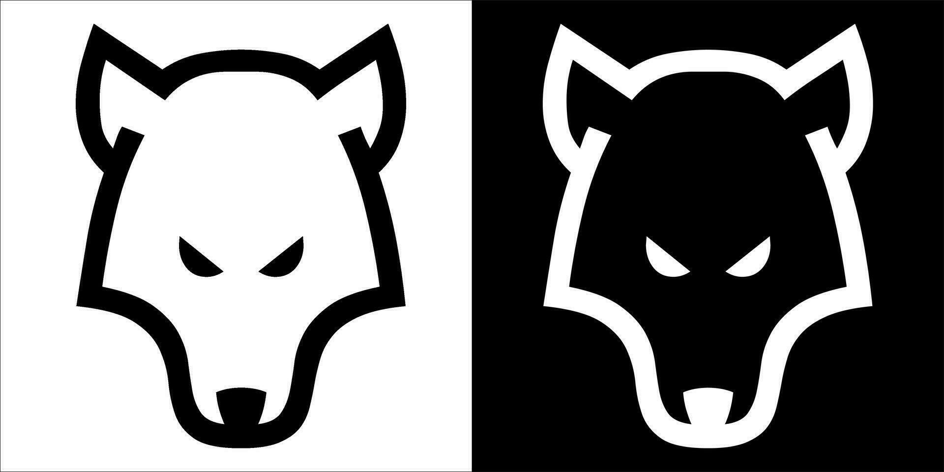illustration, vector graphic of wolves icon