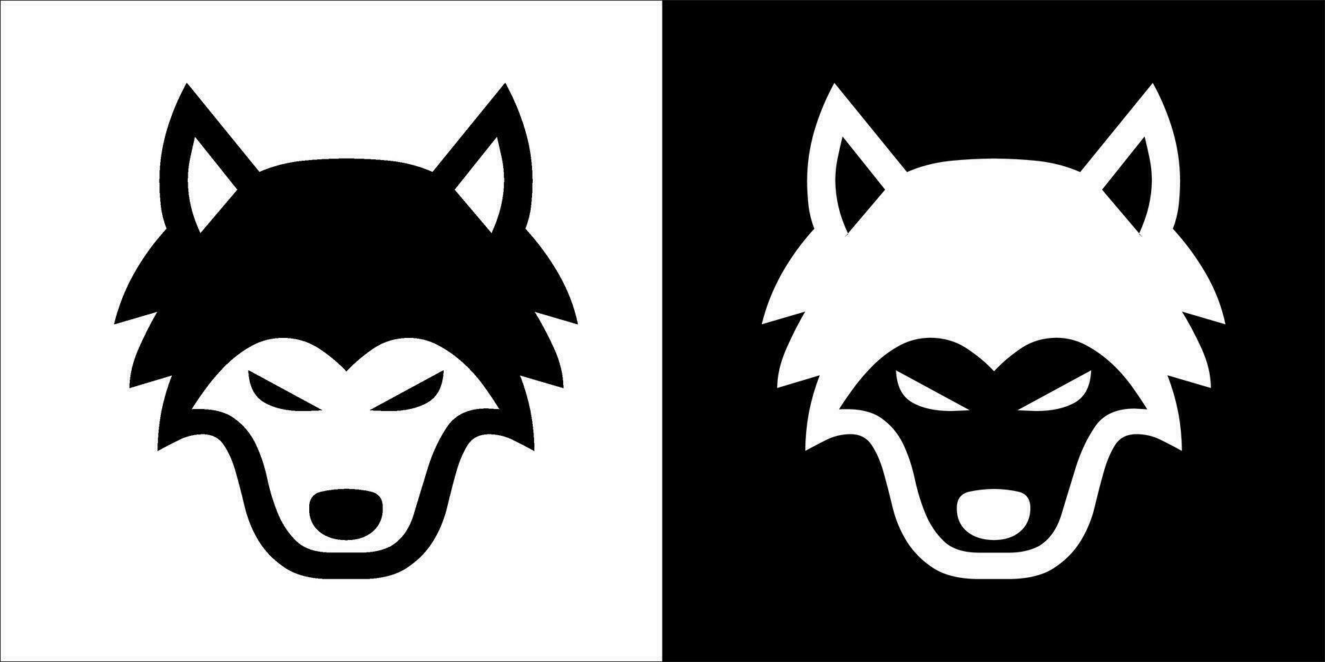 illustration, vector graphic of wolves icon