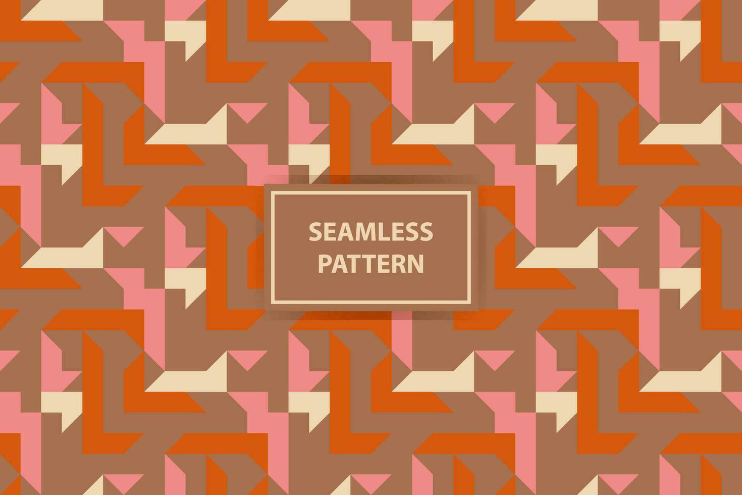 Aesthetic Contemporary printable seamless pattern with abstract Minimal elegant line brush stroke shapes and line in nude colors. Pastel boho background in minimalist mid century style vector