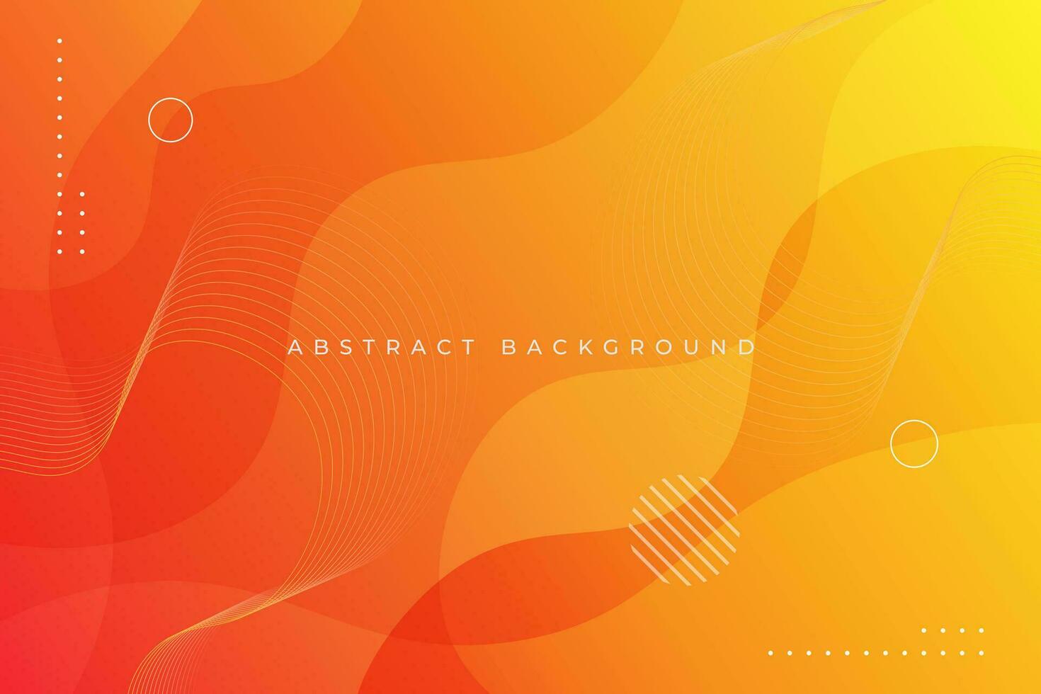 orange background with fluid gradient wavy shapes vector