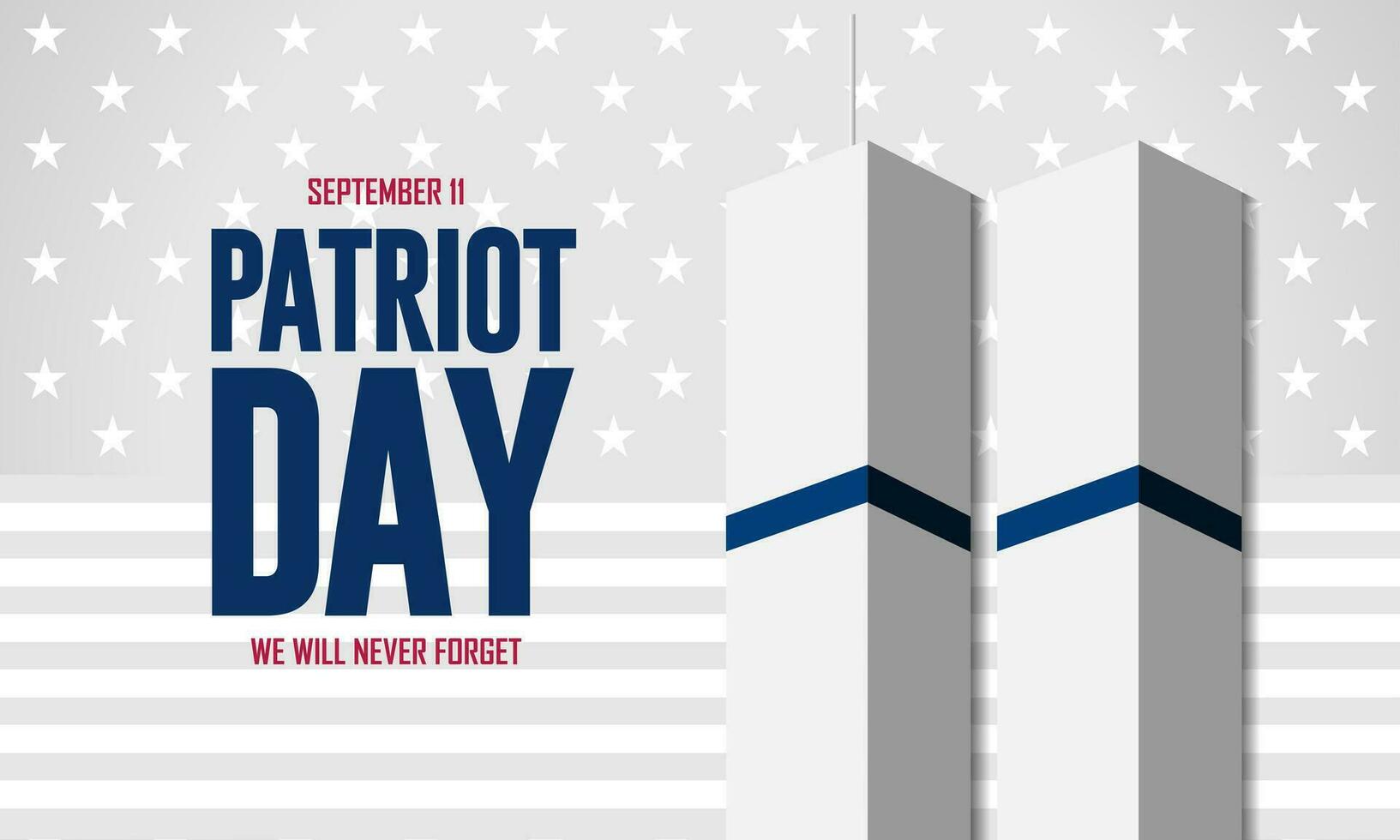 Patriot Day September 11th background vector illustration