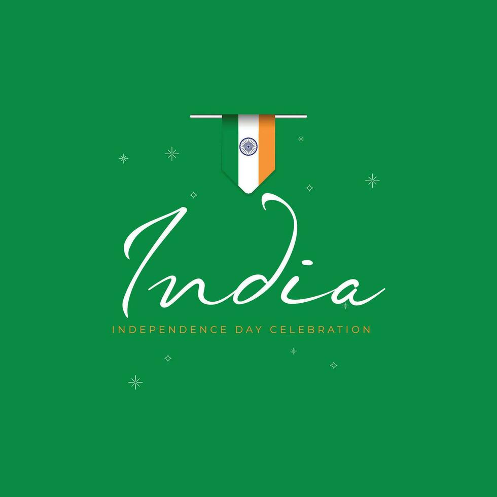 India independencia día bandera modelo vector