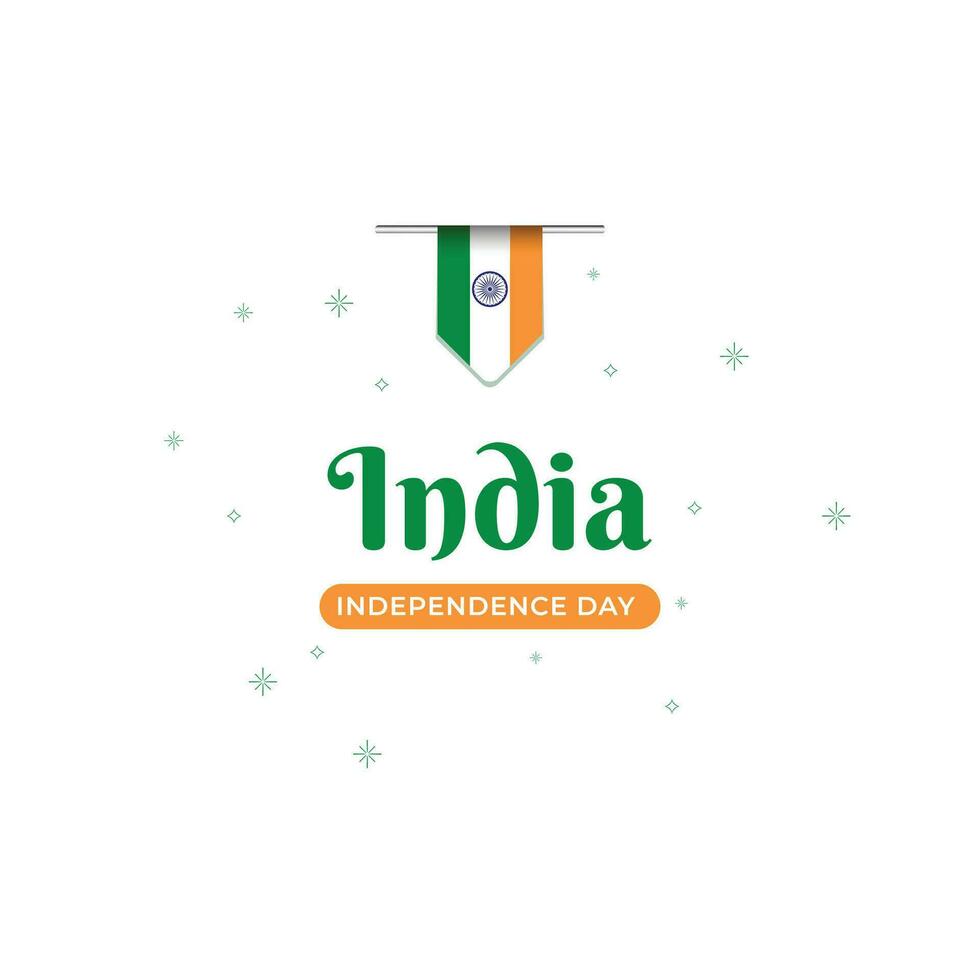 India independencia día bandera modelo vector