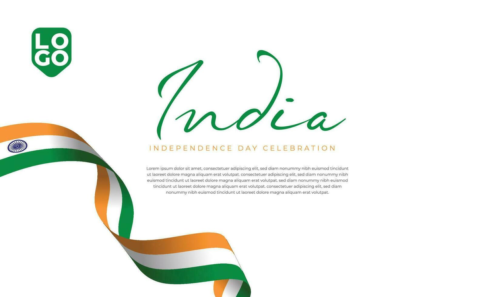 India independencia día bandera modelo vector