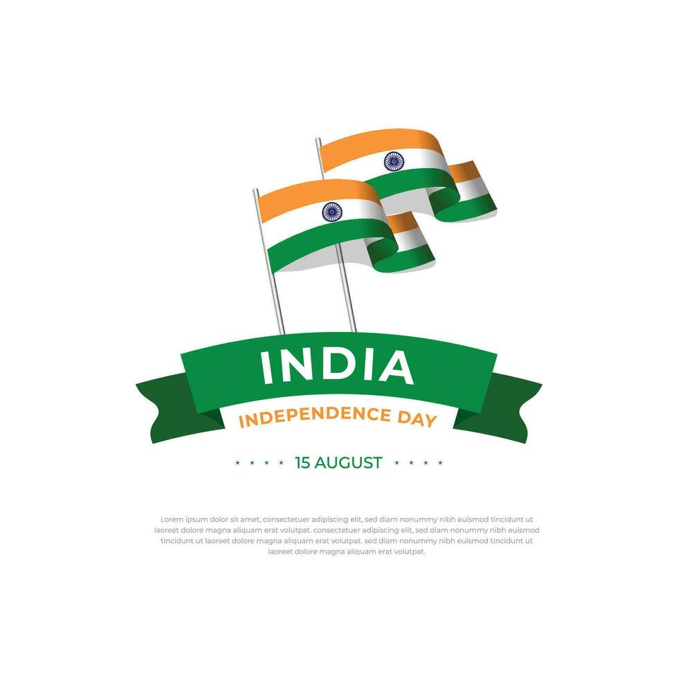 India independencia día bandera modelo vector