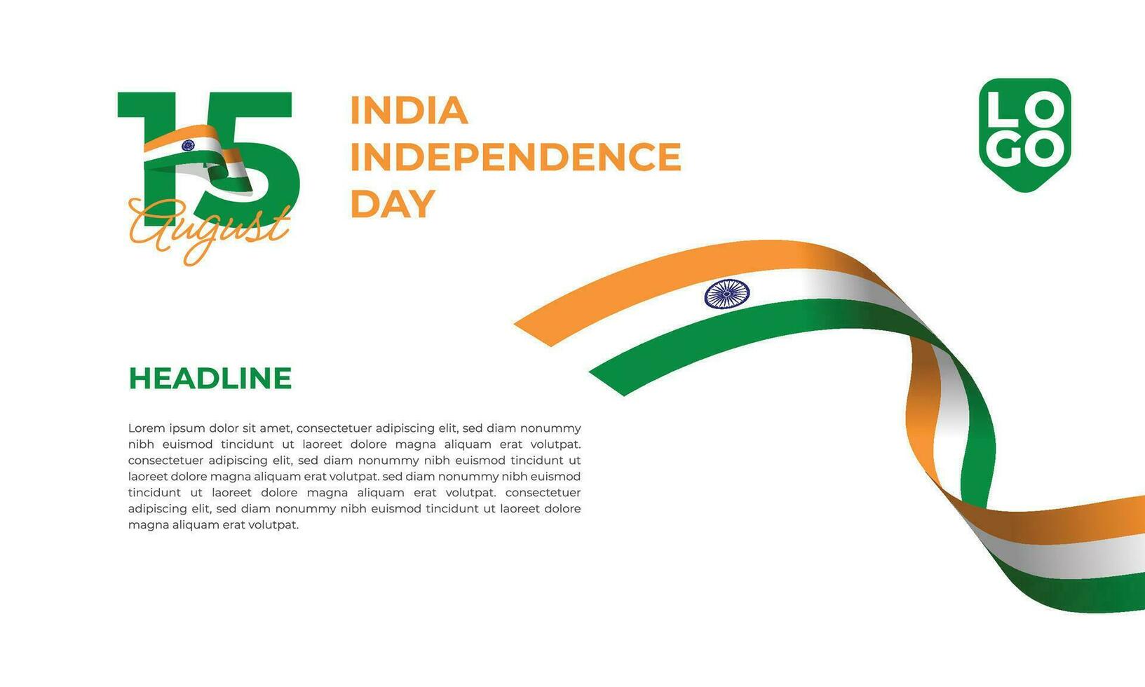 India independence day banner template vector