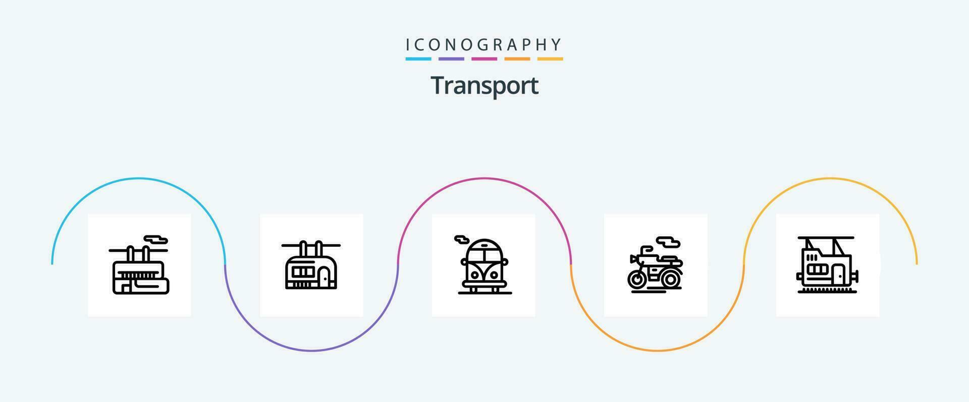 transporte línea 5 5 icono paquete incluso . scooter. transporte vector