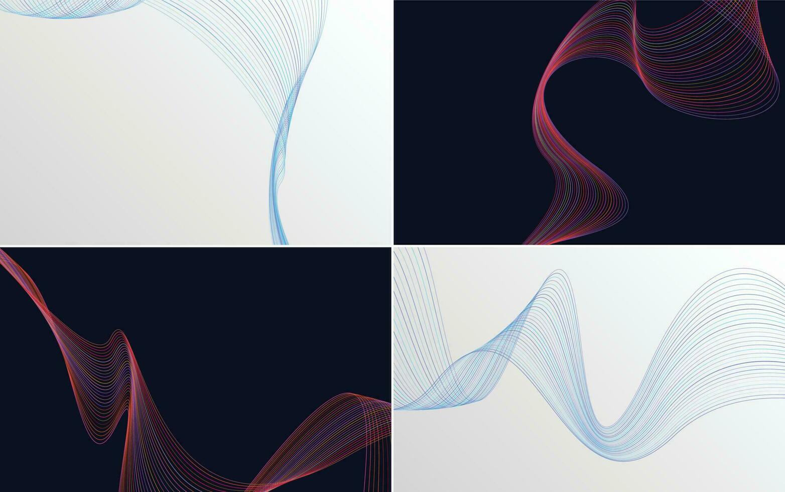 modern wave curve abstract presentation background Pack vector