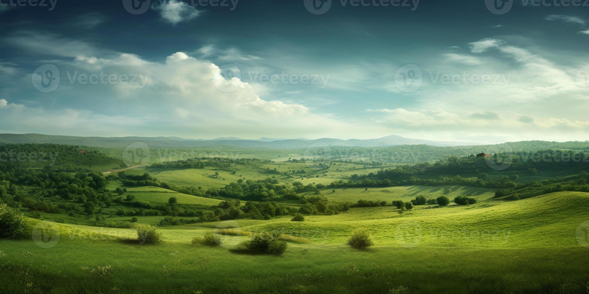 Breathtaking landscape copy space background. photo