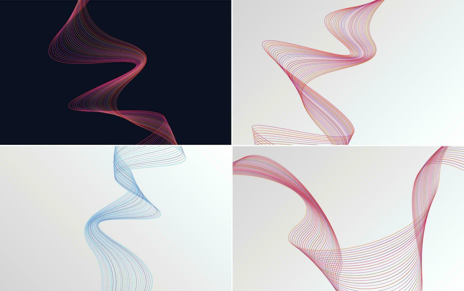 modern wave curve abstract presentation background Pack vector